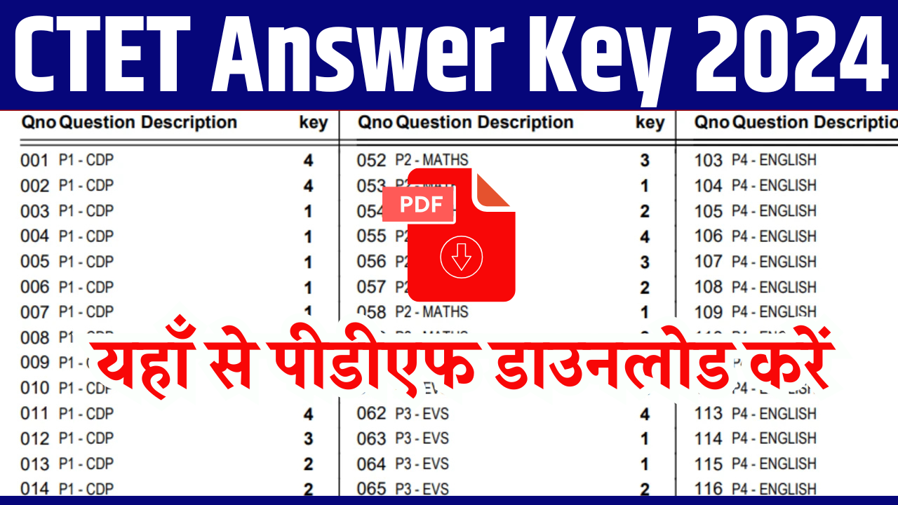 CTET Answer Key 2024