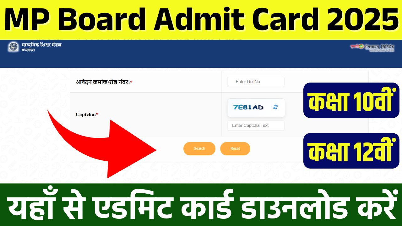 MP Board Admit Card 2025