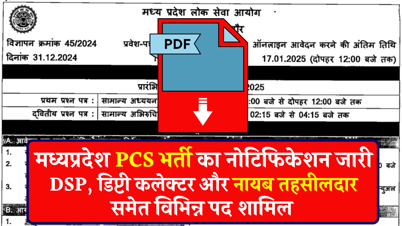MPPSC PCS Vacancy 2025