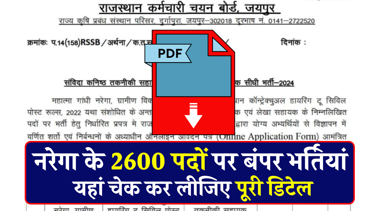 Rajasthan NREGA Bharti 2025